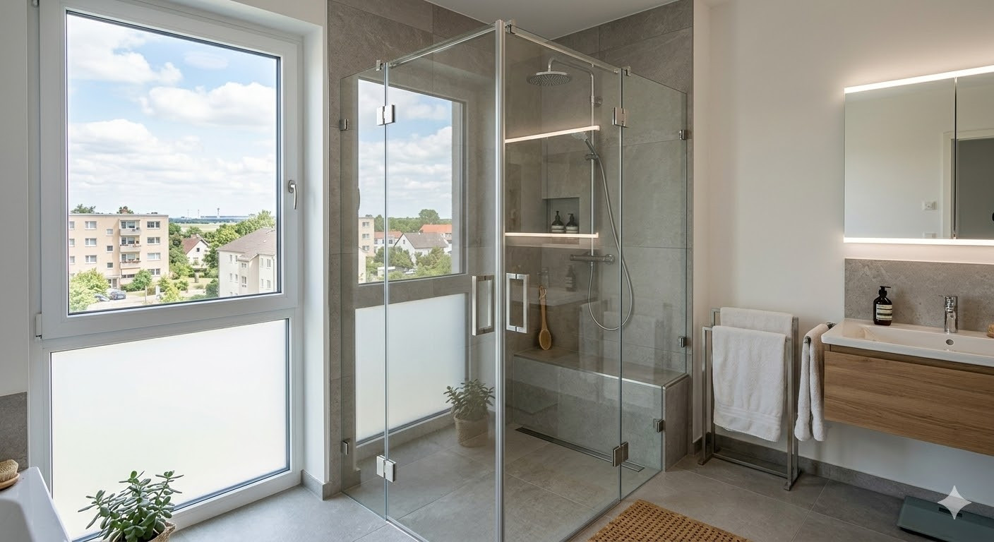 Duschbtrennung aus Glas