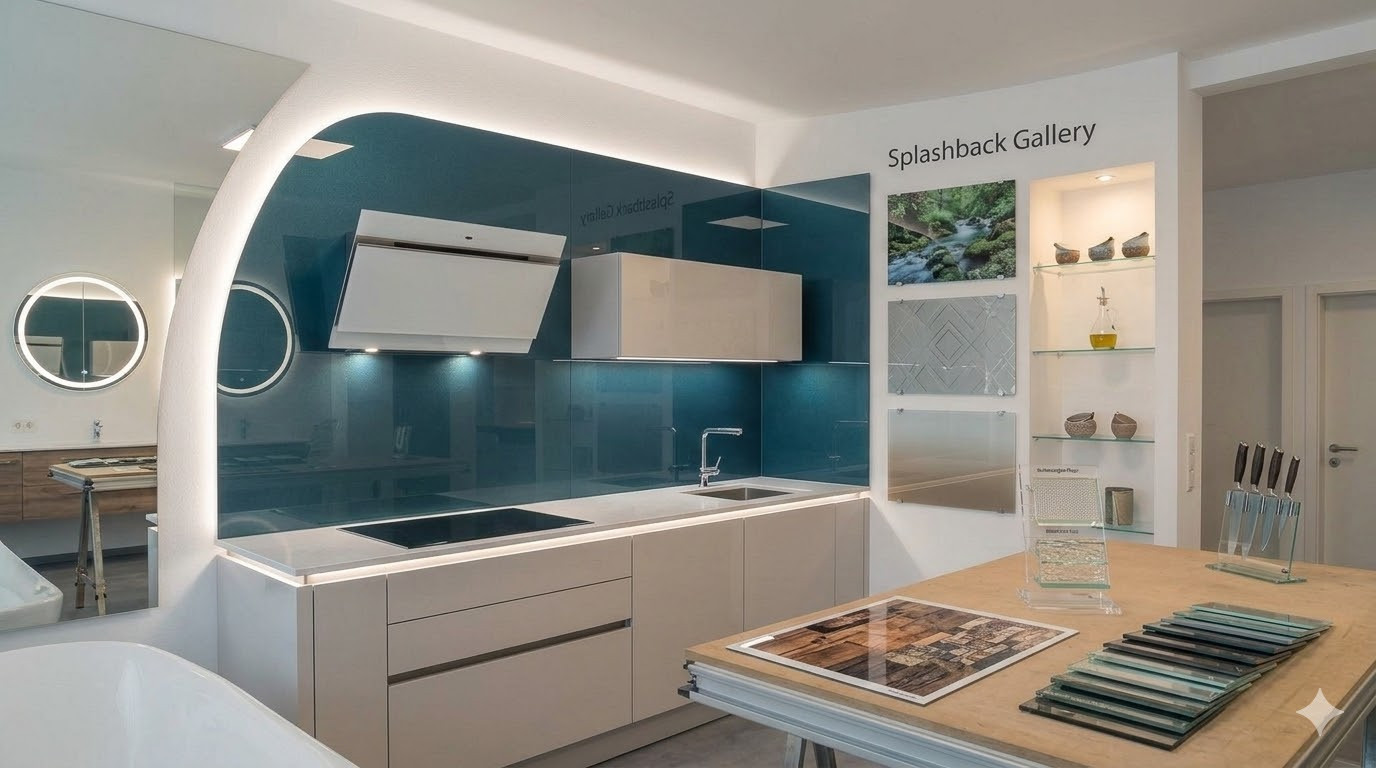 Küchenrückwand aus Glas